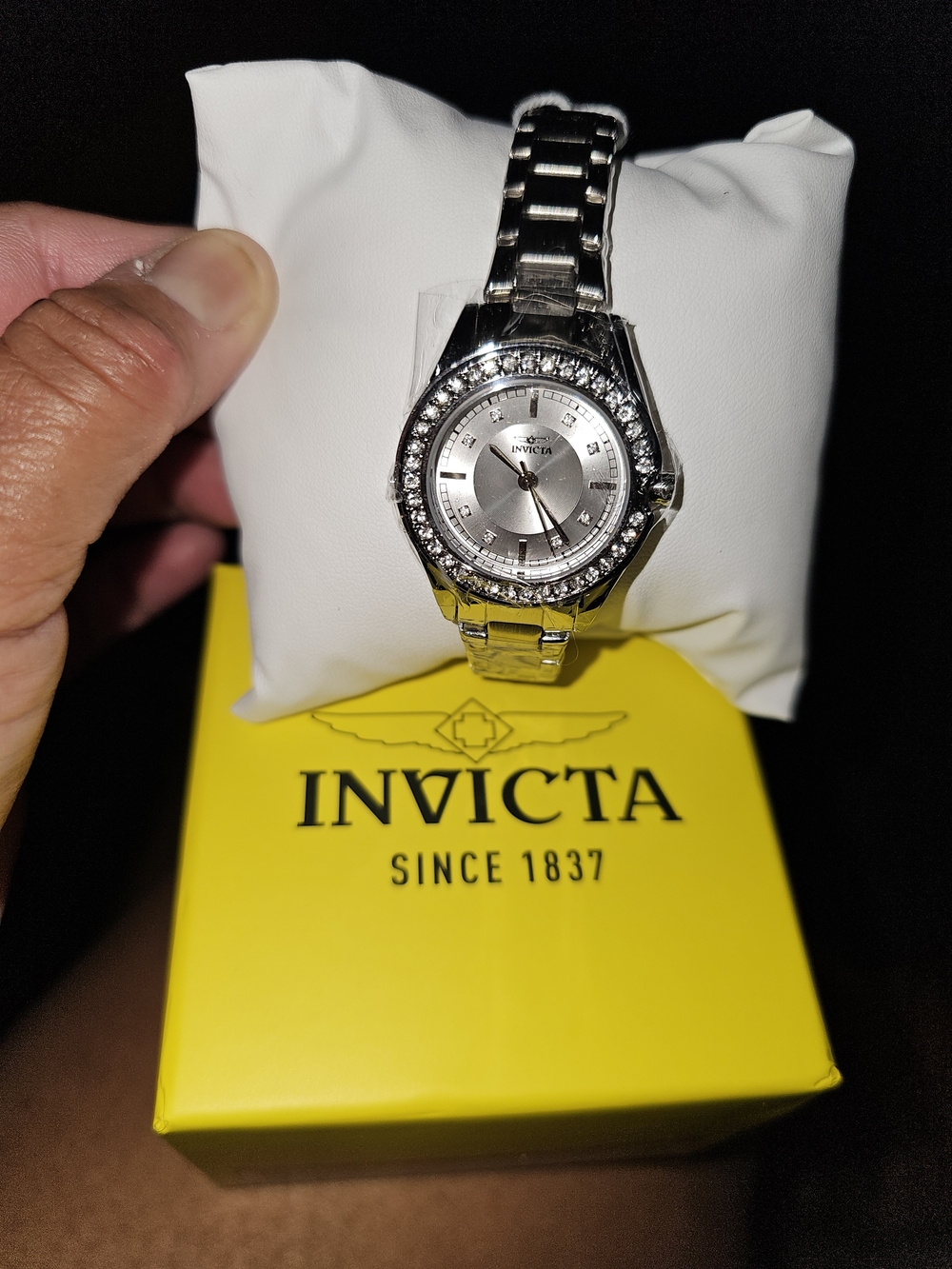 Invicta Silver Crystal-Accent Women's Bracelet Watch